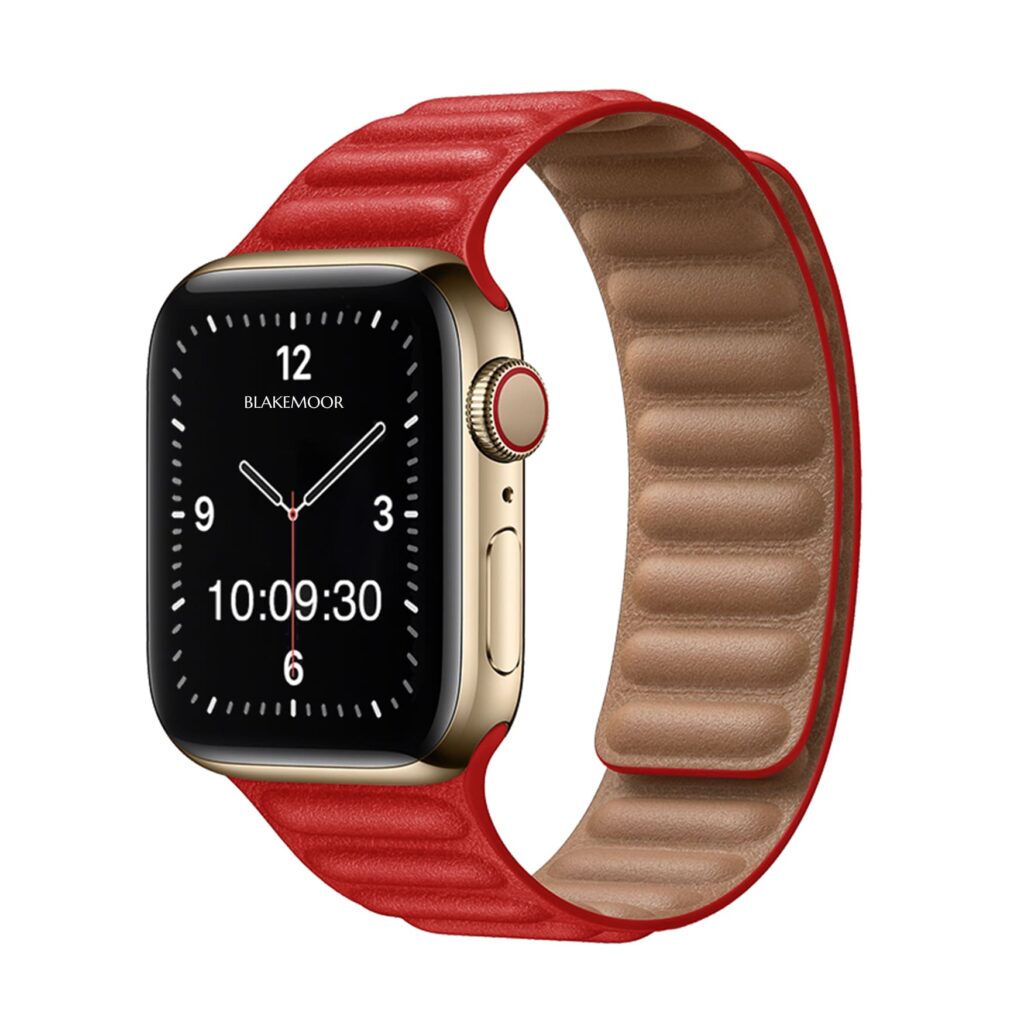 Magnetic Loop Red Apple Watch Strap Ultra 49mm