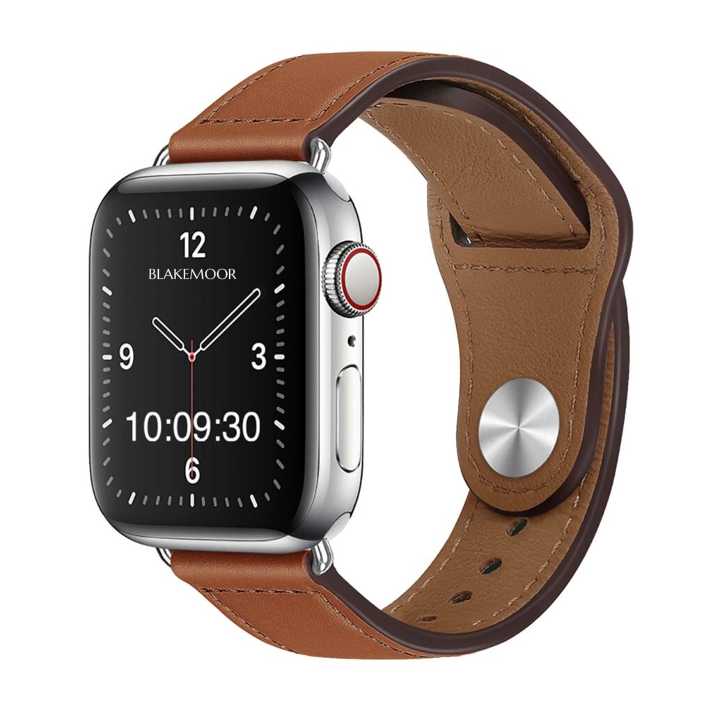 Dark Brown Vegan Leather Apple Watch Strap