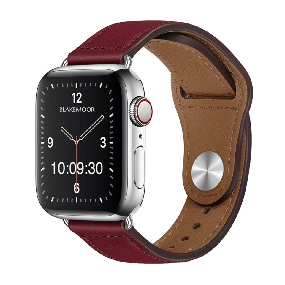 Berry Vegan Leather Apple Watch Strap